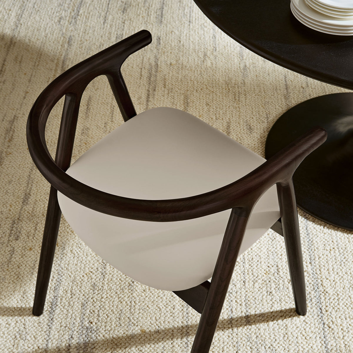 Henry Vegan Leather and Wood Dining Chair - view 11