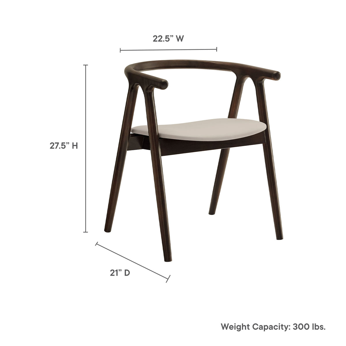 Henry Vegan Leather and Wood Dining Chair - view 17