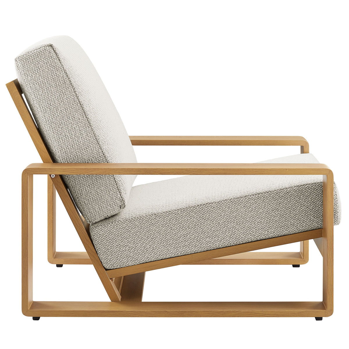 Lirienne Outdoor Patio Aluminum Faux Wood Armchair