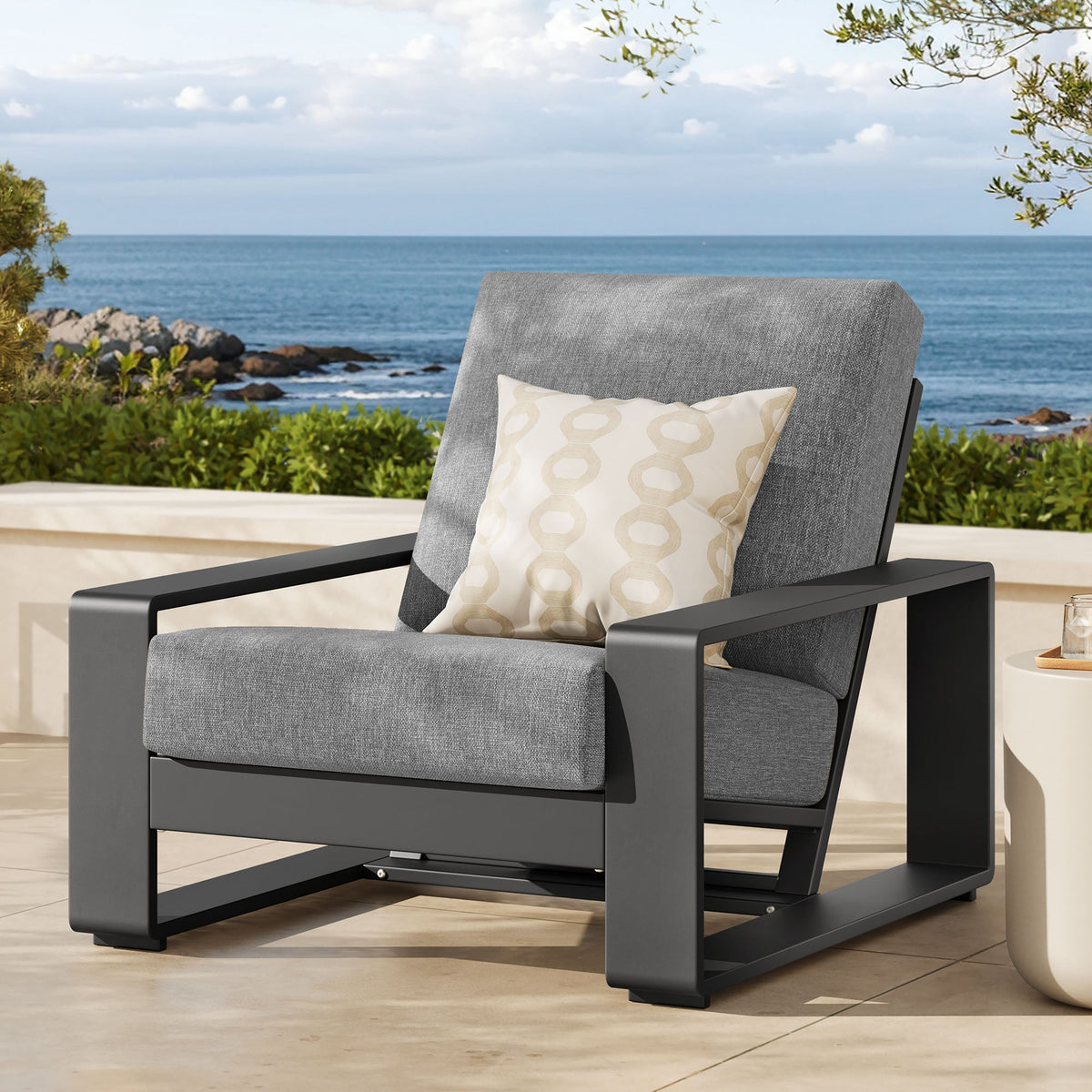 Lirienne Outdoor Patio Aluminum Armchair