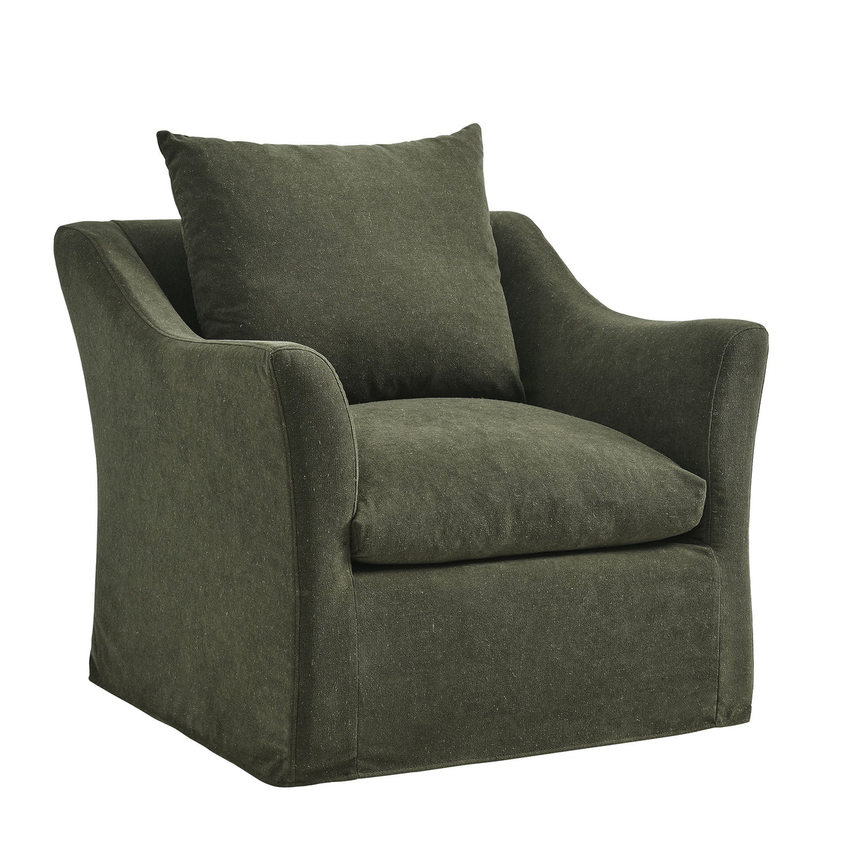 Somerset Slipcovered Linen Blend Armchair