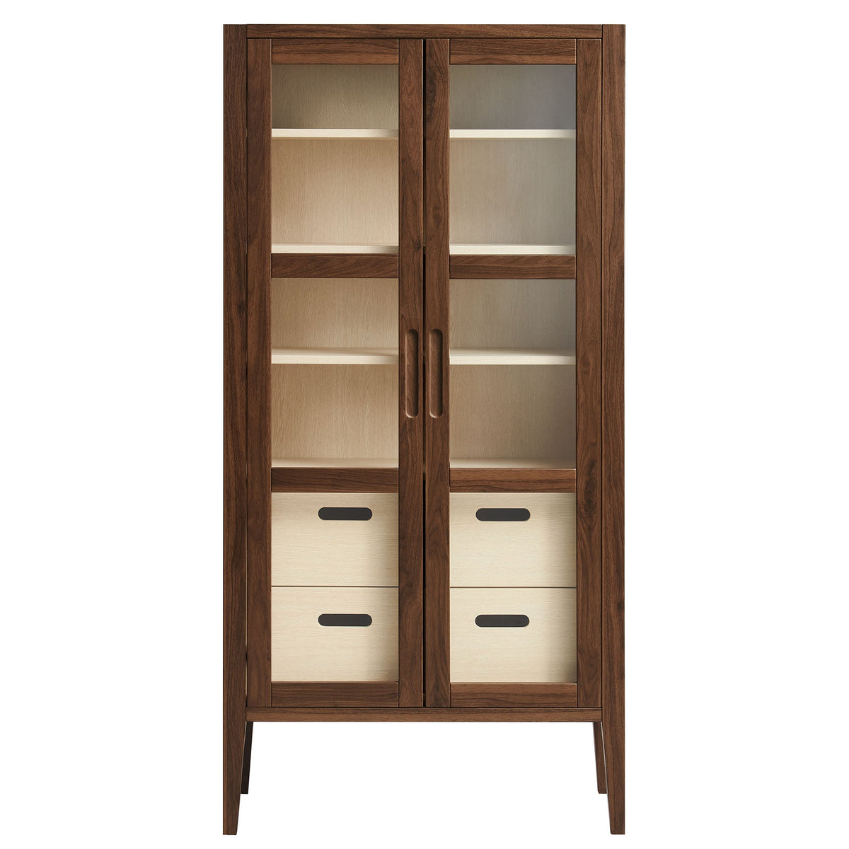 Nell 71" Glass Door Tall Display Storage Cabinet - view 3