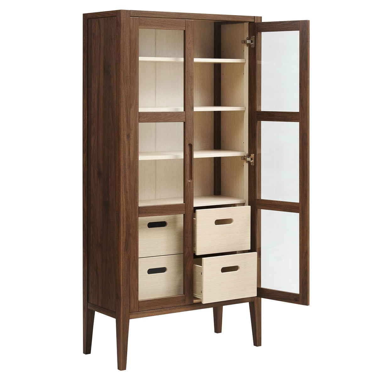 Nell 71" Glass Door Tall Display Storage Cabinet - view 5