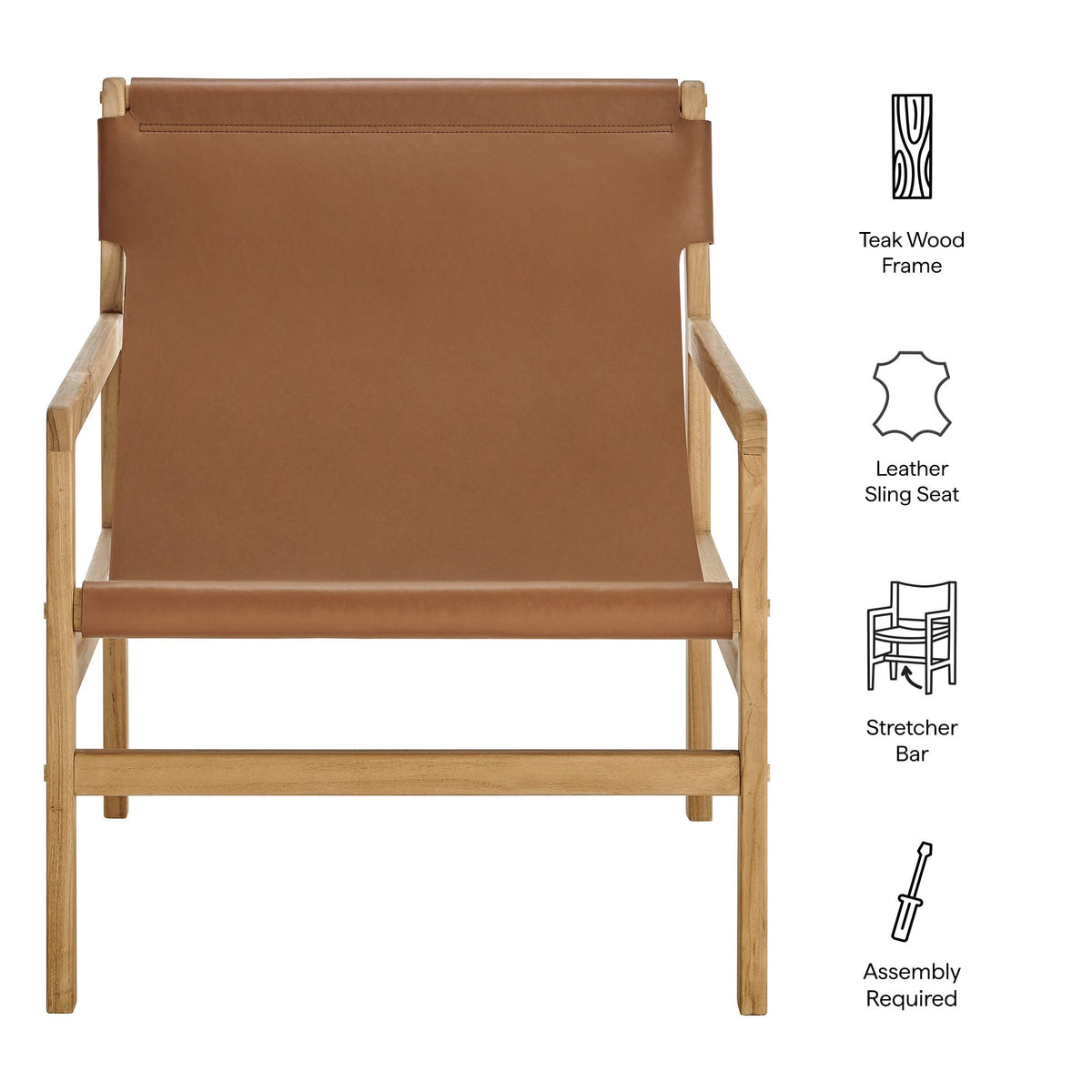 Sonora Leather Sling Chair