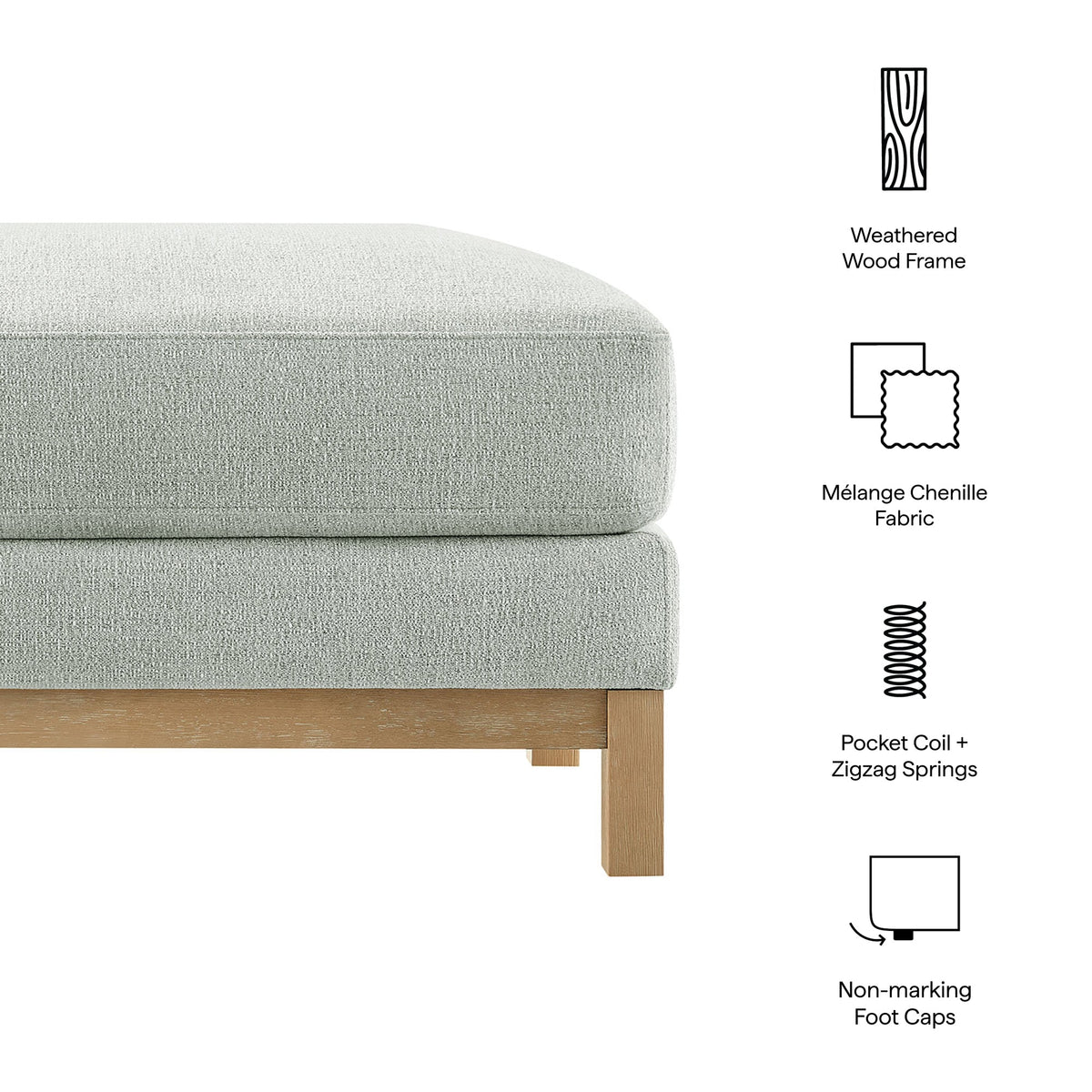 Roscoe Fabric Ottoman