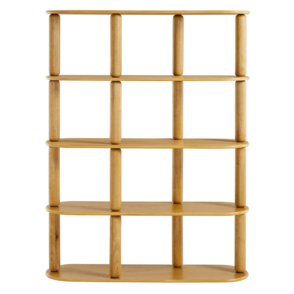 Arcus 4-Tier Oval Wood Bookshelf
