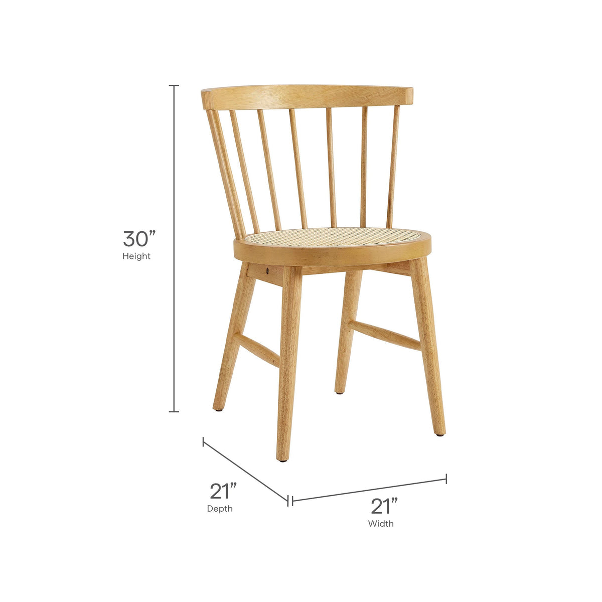 Lykke Curved Spindle Back Dining Chairs Set of 2 - view 19