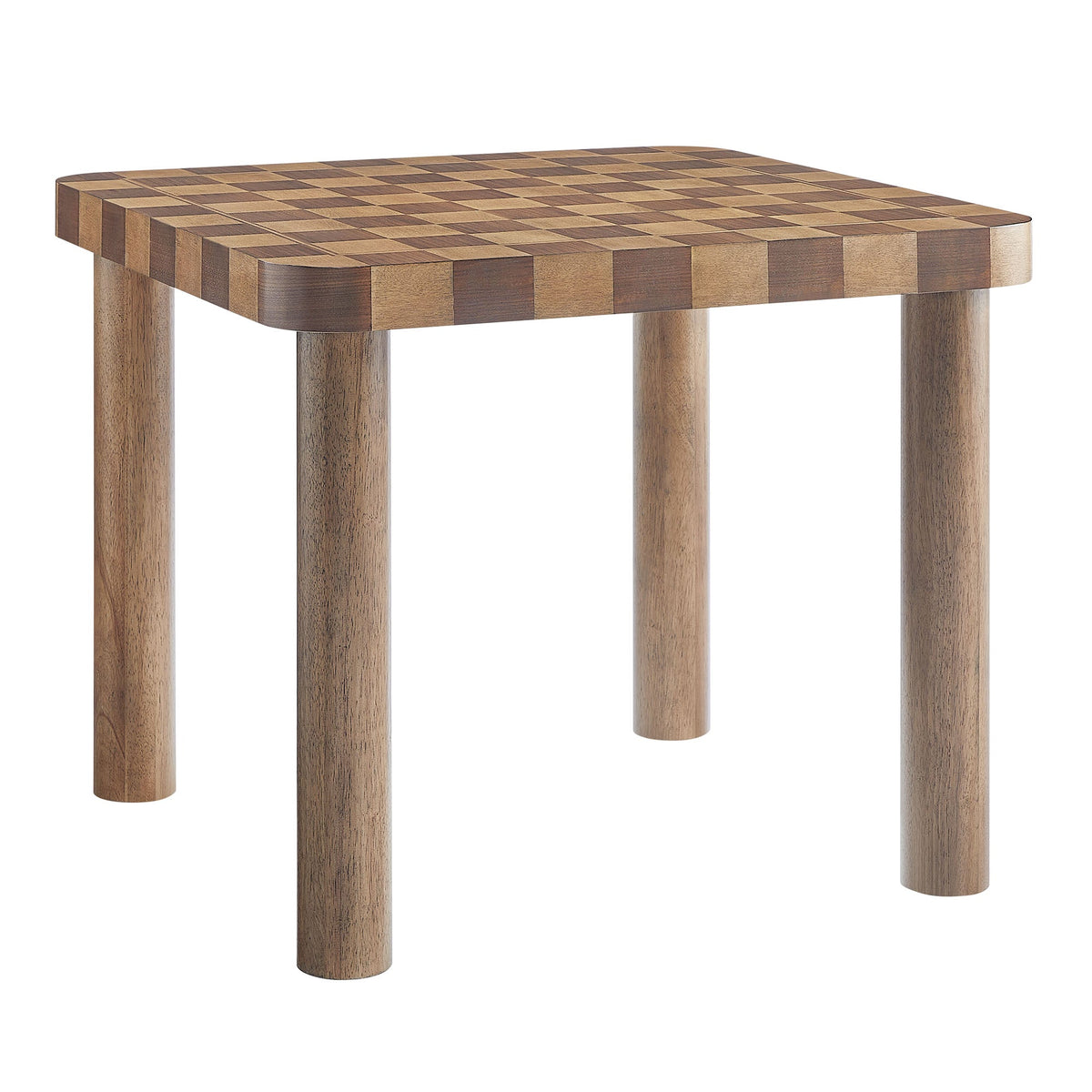 Oscar 36 Inch Square Checkered Dining Table
