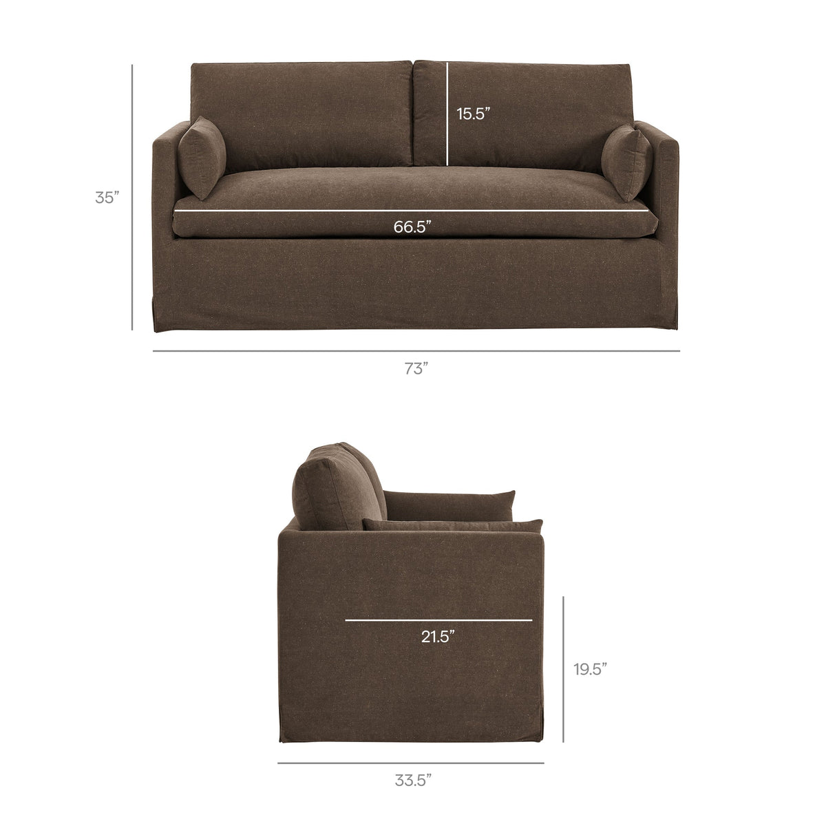 Wellfleet Slipcovered Linen-Blend Loveseat
