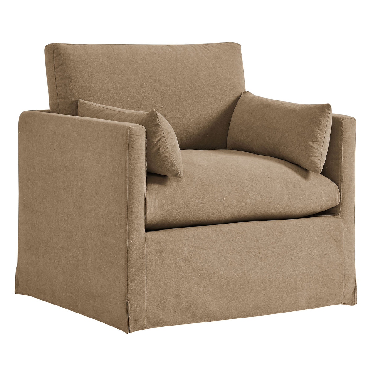 Wellfleet Slipcovered Linen-Blend Armchair