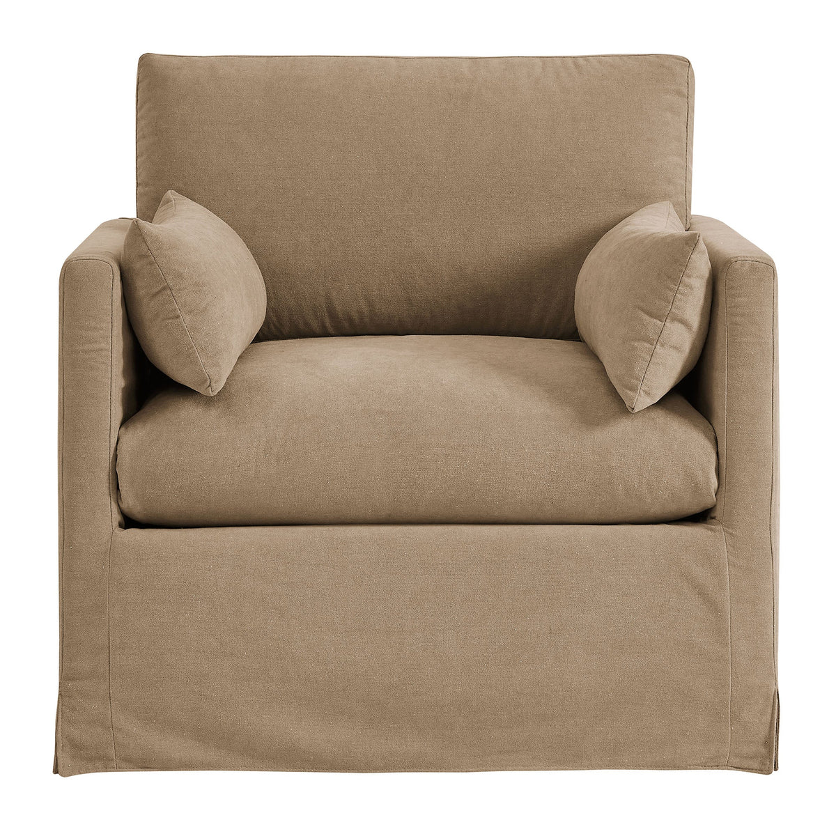 Wellfleet Slipcovered Linen-Blend Armchair