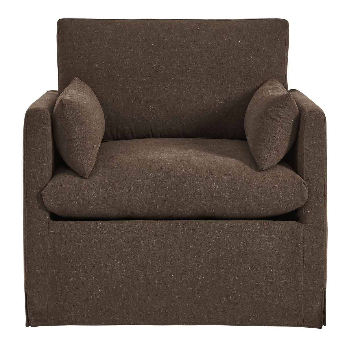 Wellfleet Slipcovered Linen-Blend Armchair