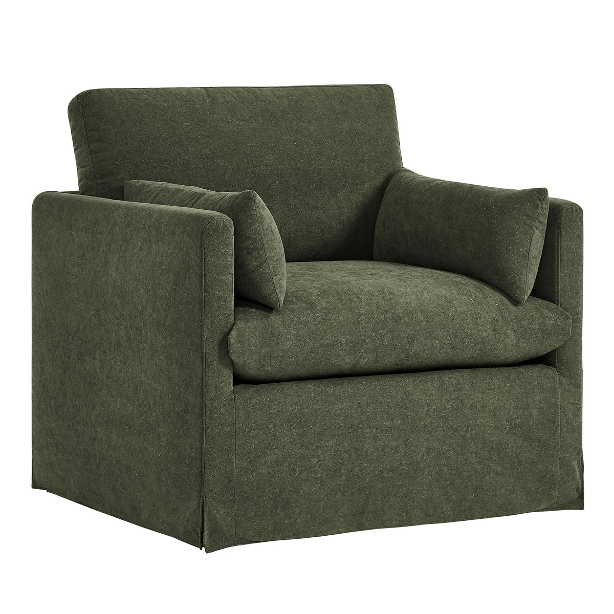 Wellfleet Slipcovered Linen-Blend Armchair