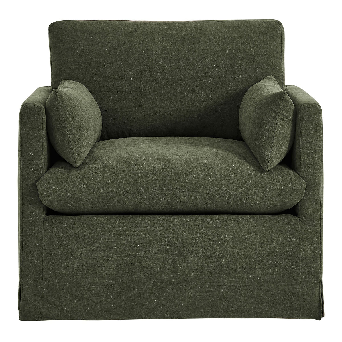 Wellfleet Slipcovered Linen-Blend Armchair