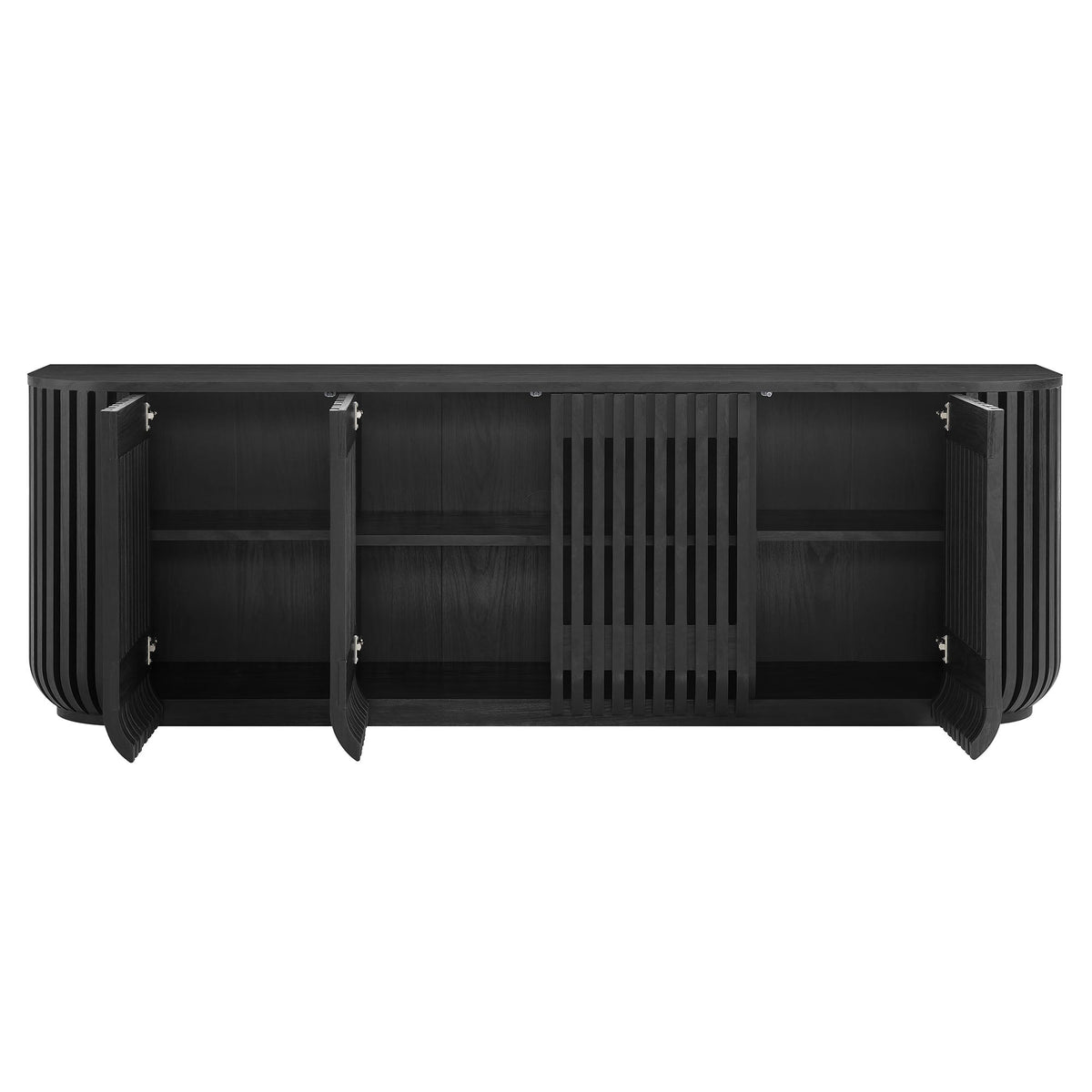 Fortitude 75" Curved Sideboard Storage Cabinet