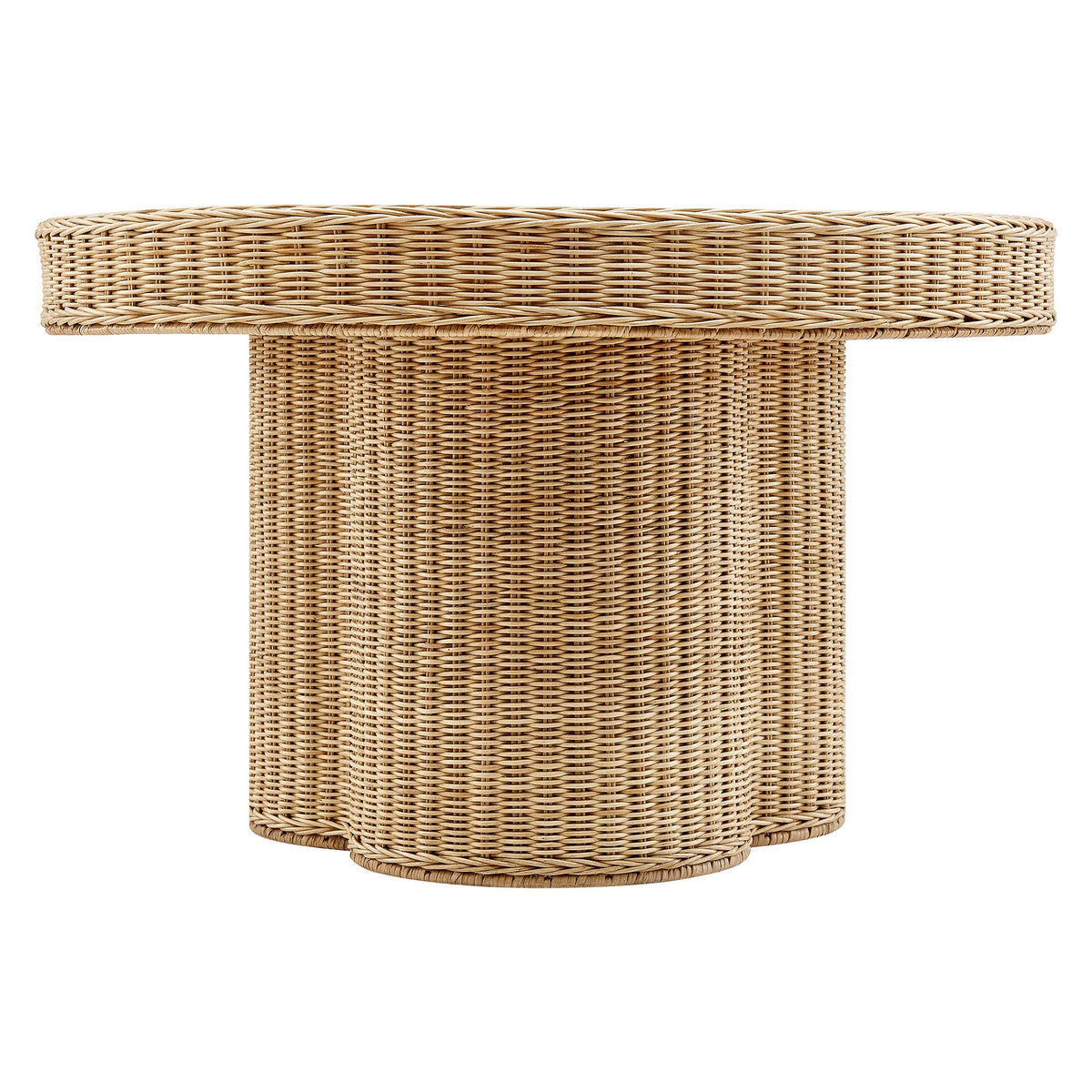 Ainsley 32 Inch Round Natural Rattan Coffee Table - view 2