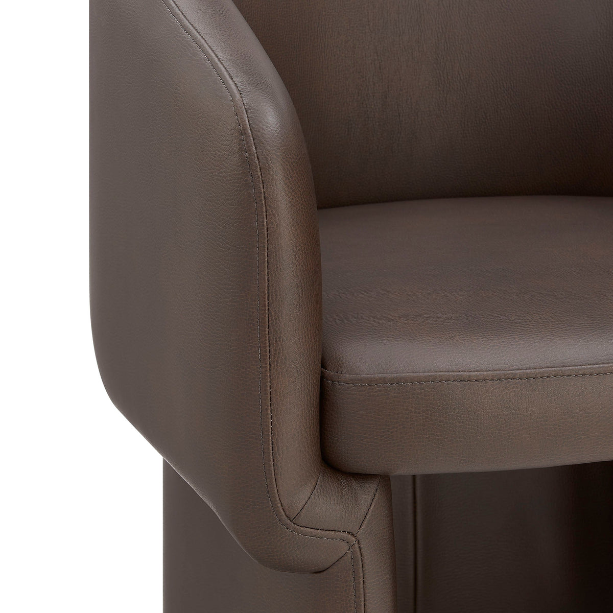 Verity Barrel Back Vegan Leather Dining Chair