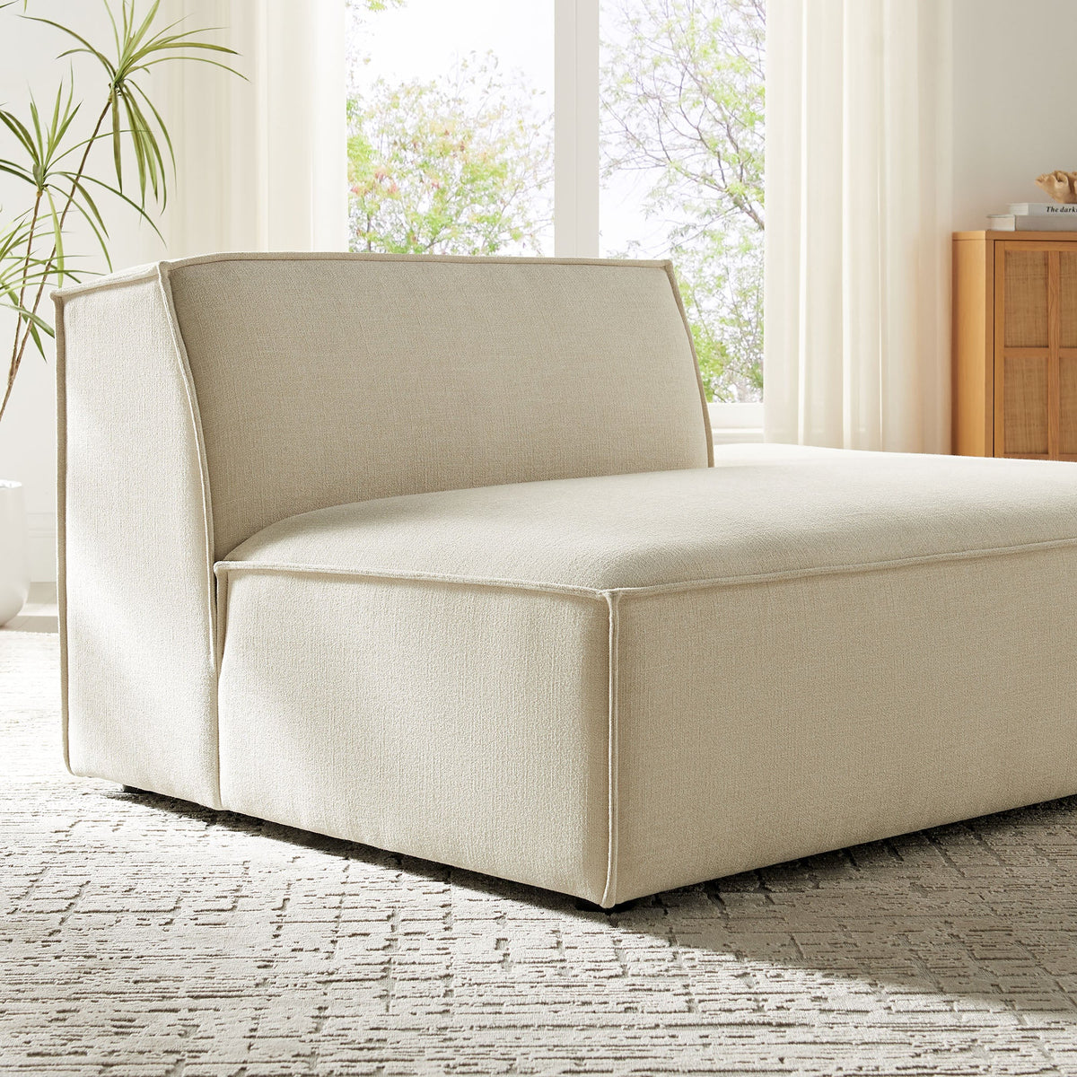Restore Performance Fabric Upholstered Right-Facing Armless Modular Chaise - view 26