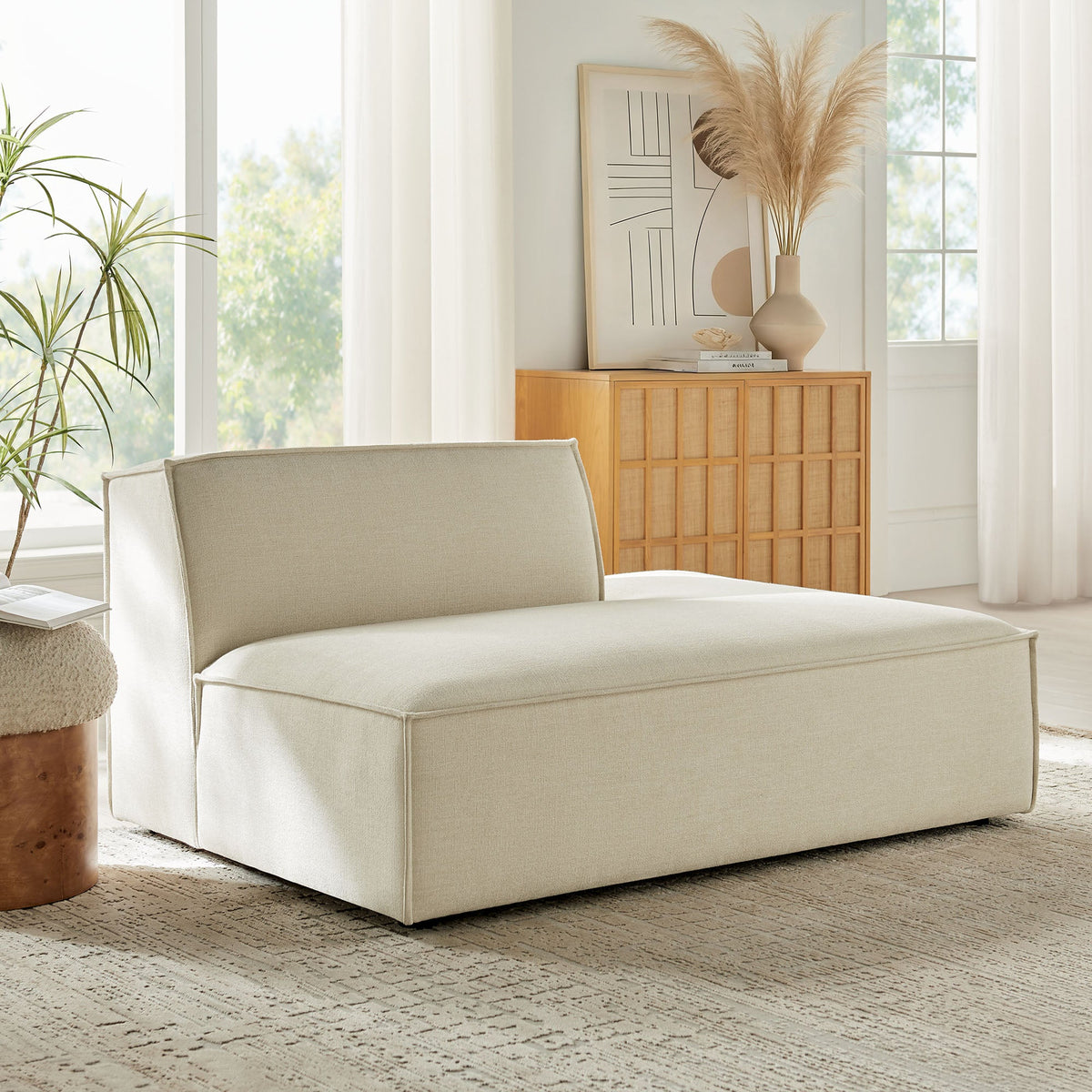 Restore Performance Fabric Upholstered Right-Facing Armless Modular Chaise - view 31