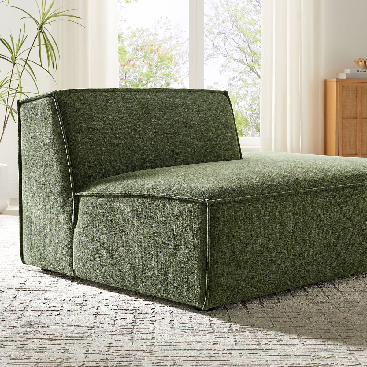 Restore Performance Fabric Upholstered Right-Facing Armless Modular Chaise - view 30
