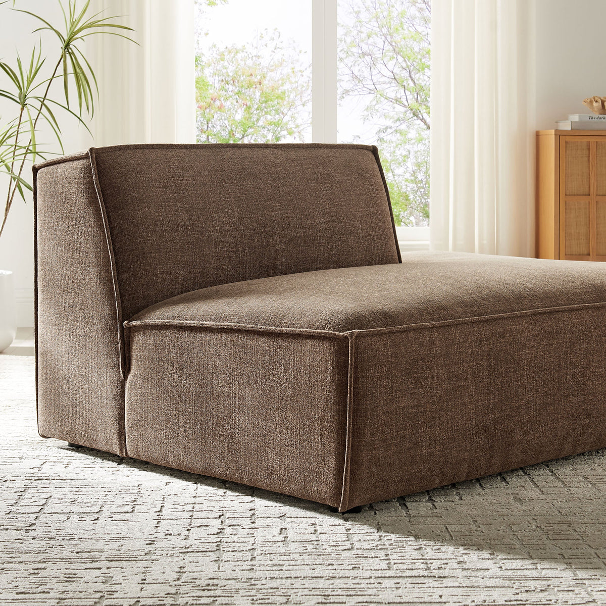 Restore Performance Fabric Upholstered Right-Facing Armless Modular Chaise - view 29