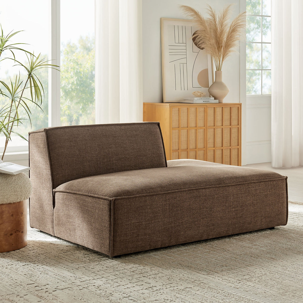 Restore Performance Fabric Upholstered Right-Facing Armless Modular Chaise - view 34