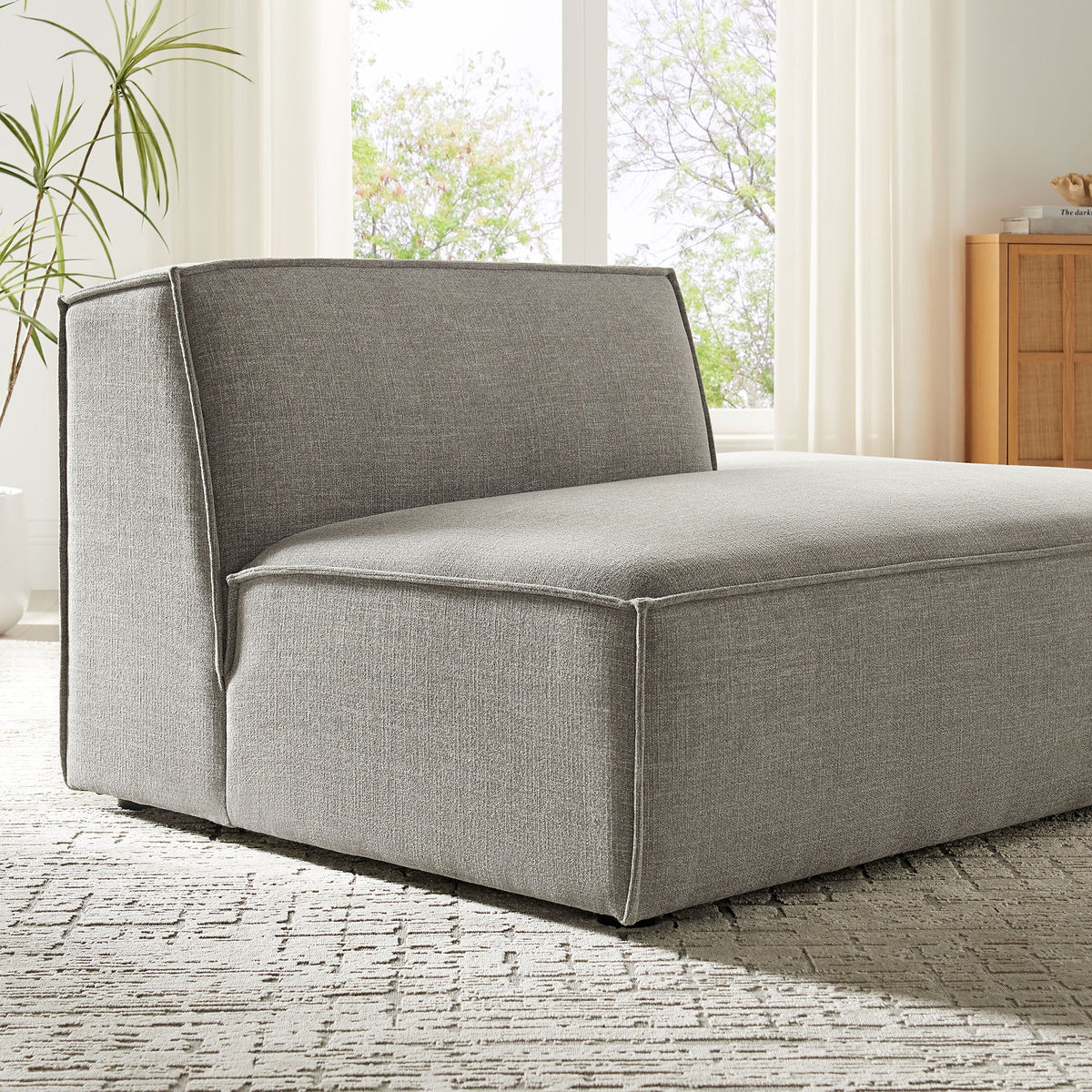 Restore Performance Fabric Upholstered Right-Facing Armless Modular Chaise - view 28