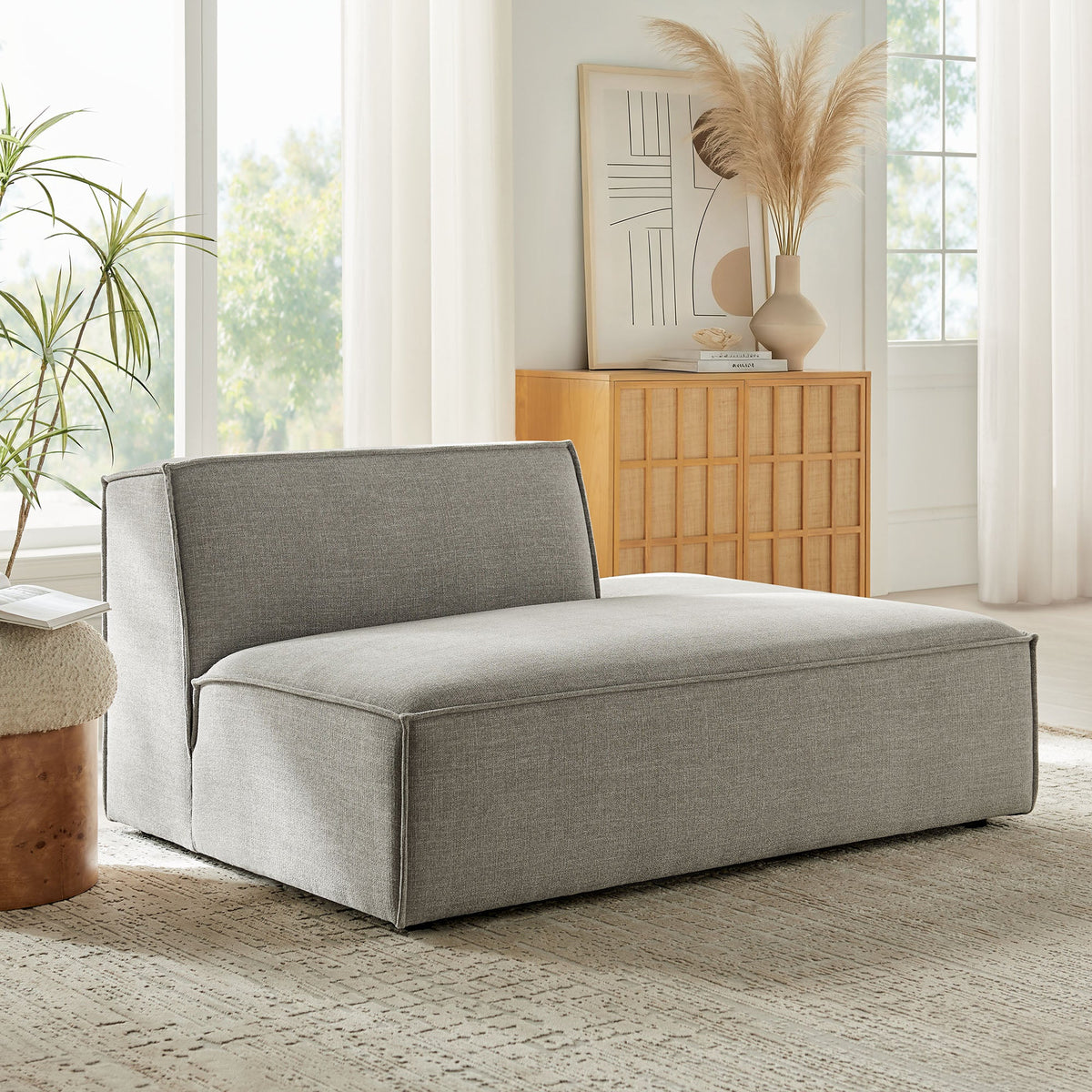 Restore Performance Fabric Upholstered Right-Facing Armless Modular Chaise - view 33