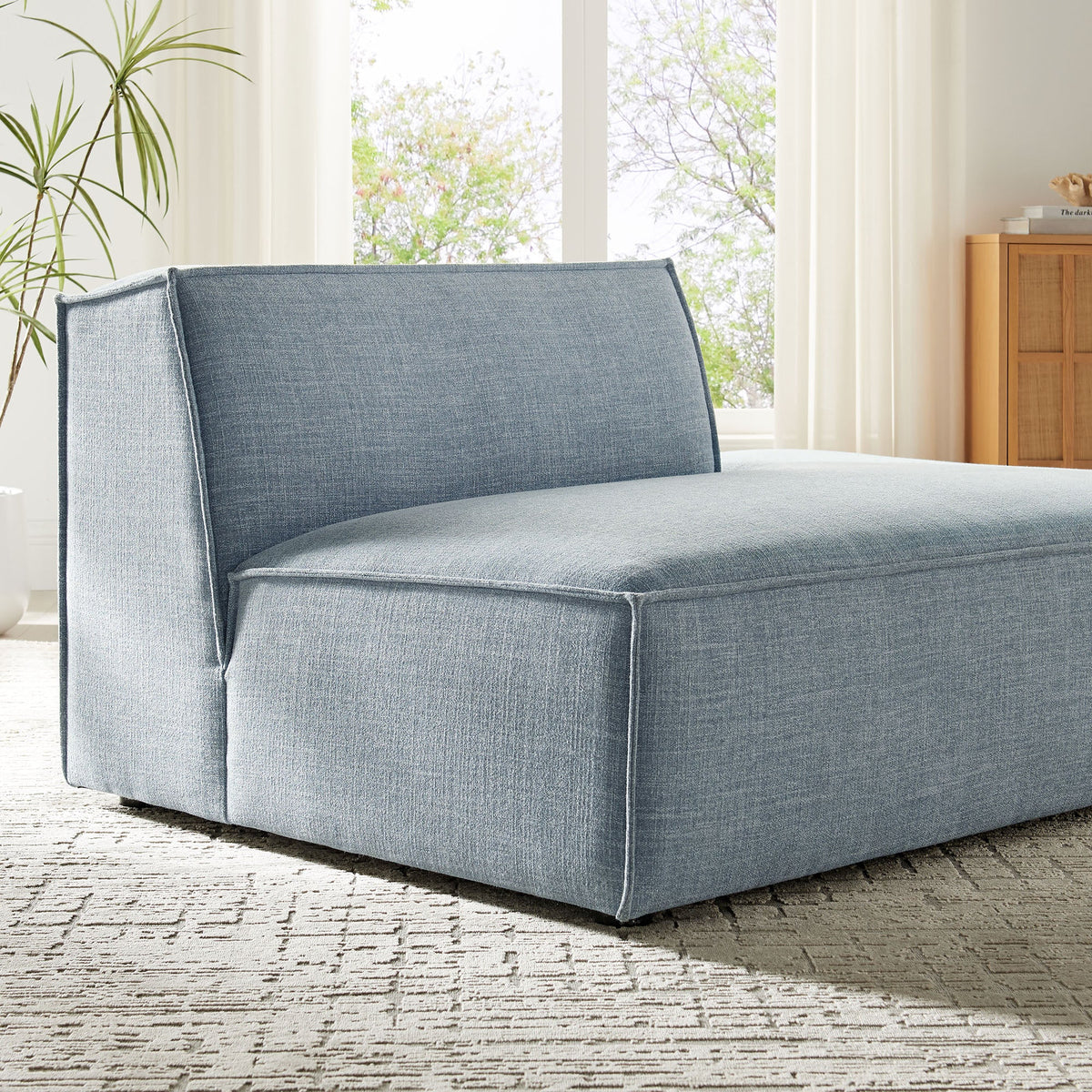 Restore Performance Fabric Upholstered Right-Facing Armless Modular Chaise - view 27