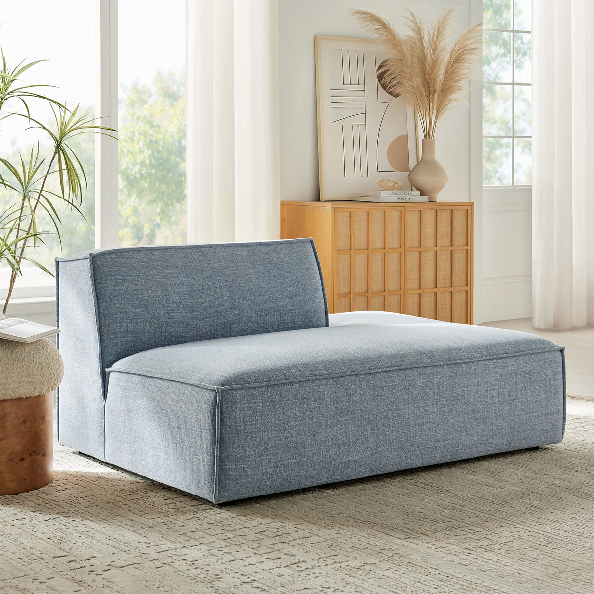Restore Performance Fabric Upholstered Right-Facing Armless Modular Chaise - view 32