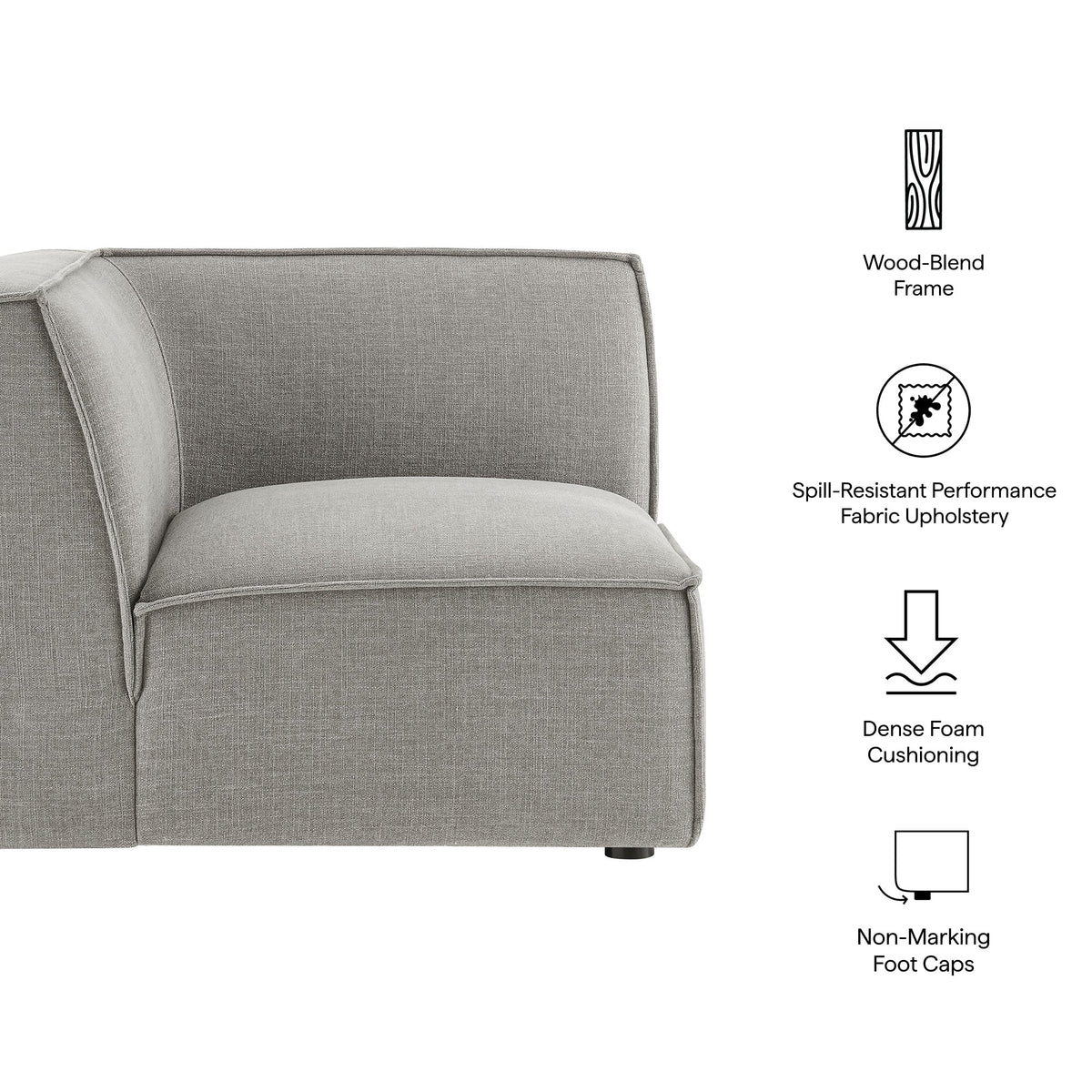 Restore Performance Fabric Upholstered Modular Corner Chair