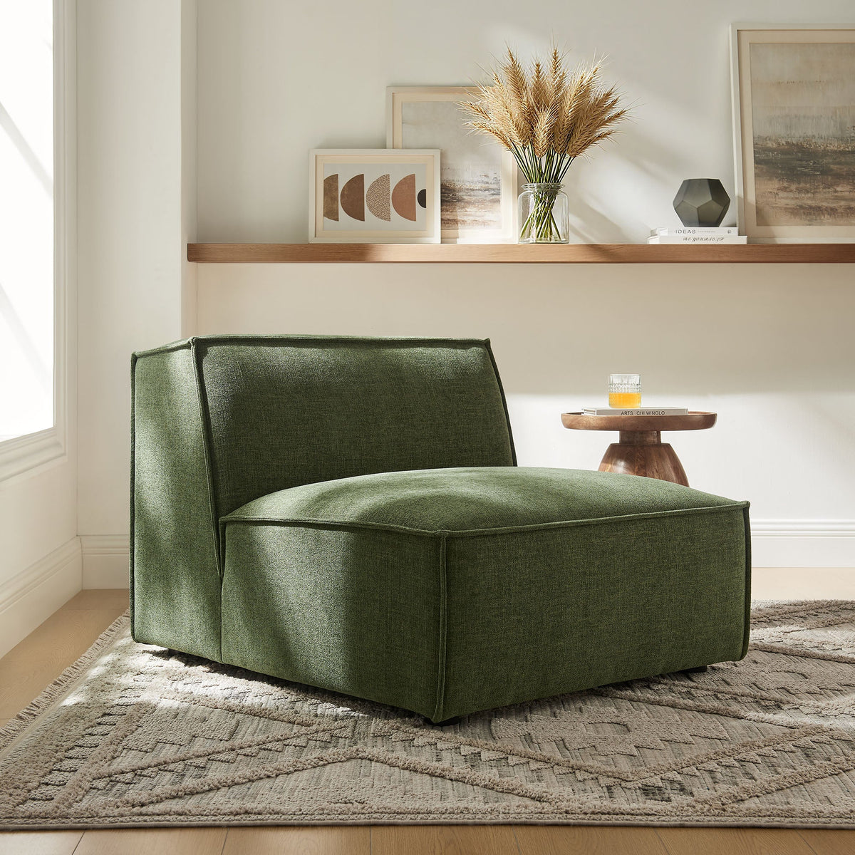 Restore Performance Fabric Upholstered Armless Modular Chair