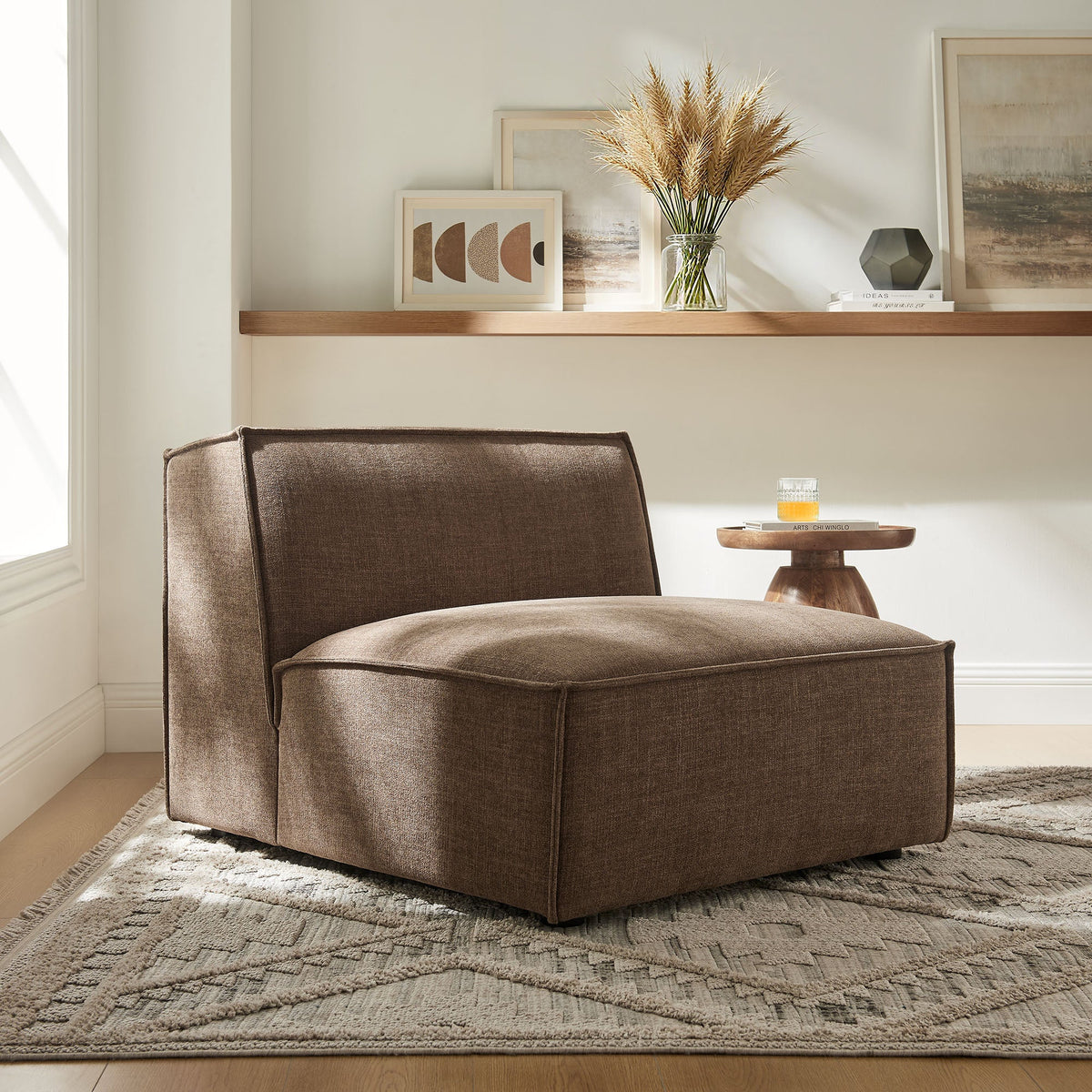 Restore Performance Fabric Upholstered Armless Modular Chair
