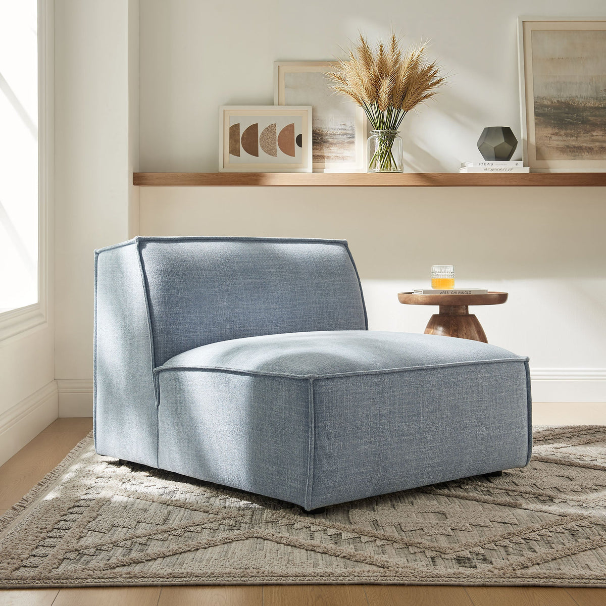 Restore Performance Fabric Upholstered Armless Modular Chair