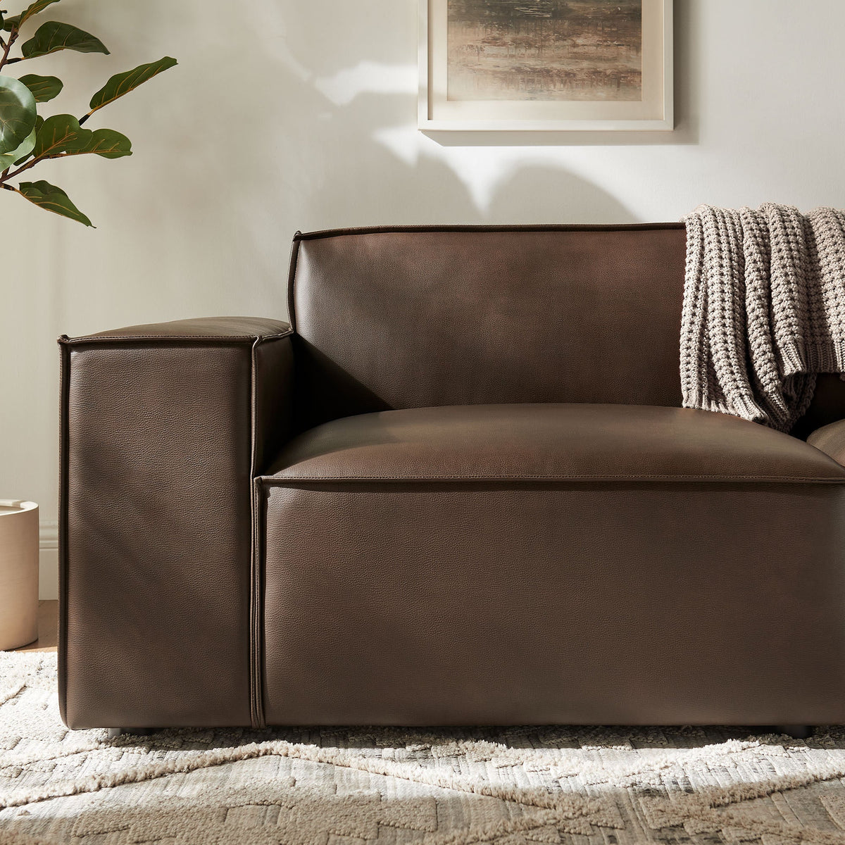 Restore 2-Piece Vegan Leather Modular Loveseat