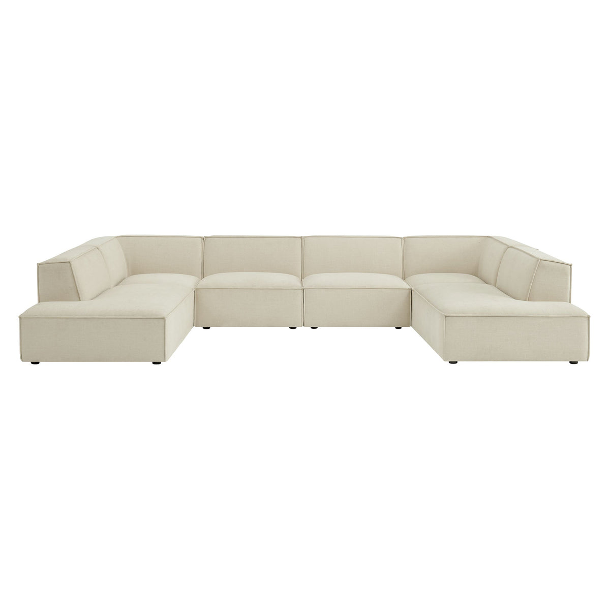Restore 6-Piece Performance Fabric Upholstered U-Shaped Sectional Sofa