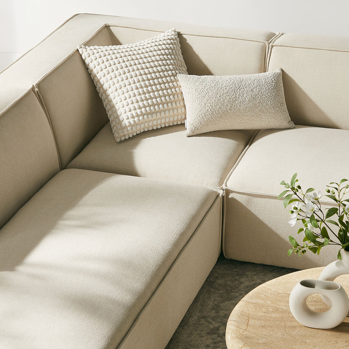 Restore 6-Piece Performance Fabric Upholstered U-Shaped Sectional Sofa