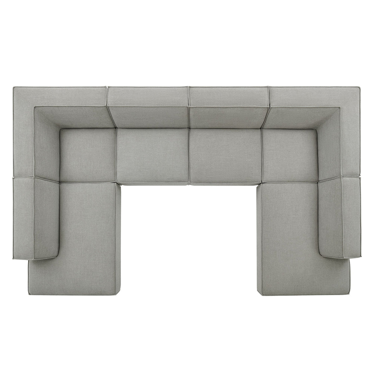 Restore 6-Piece Performance Fabric Upholstered U-Shaped Sectional Sofa