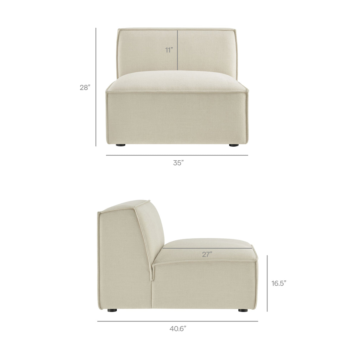 Restore 6-Piece Performance Fabric Upholstered Modular Sectional Sofa