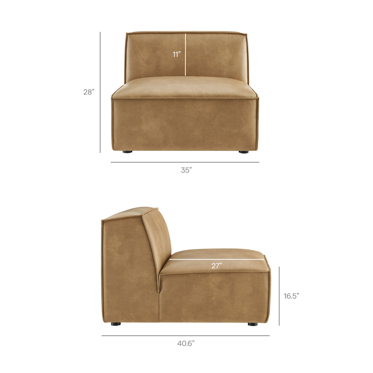 Restore 6-Piece Vegan Leather Modular Sectional Sofa