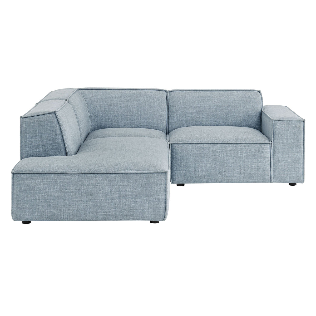 Restore 3-Piece Performance Fabric Upholstered Modular L-Shaped Sectional Sofa