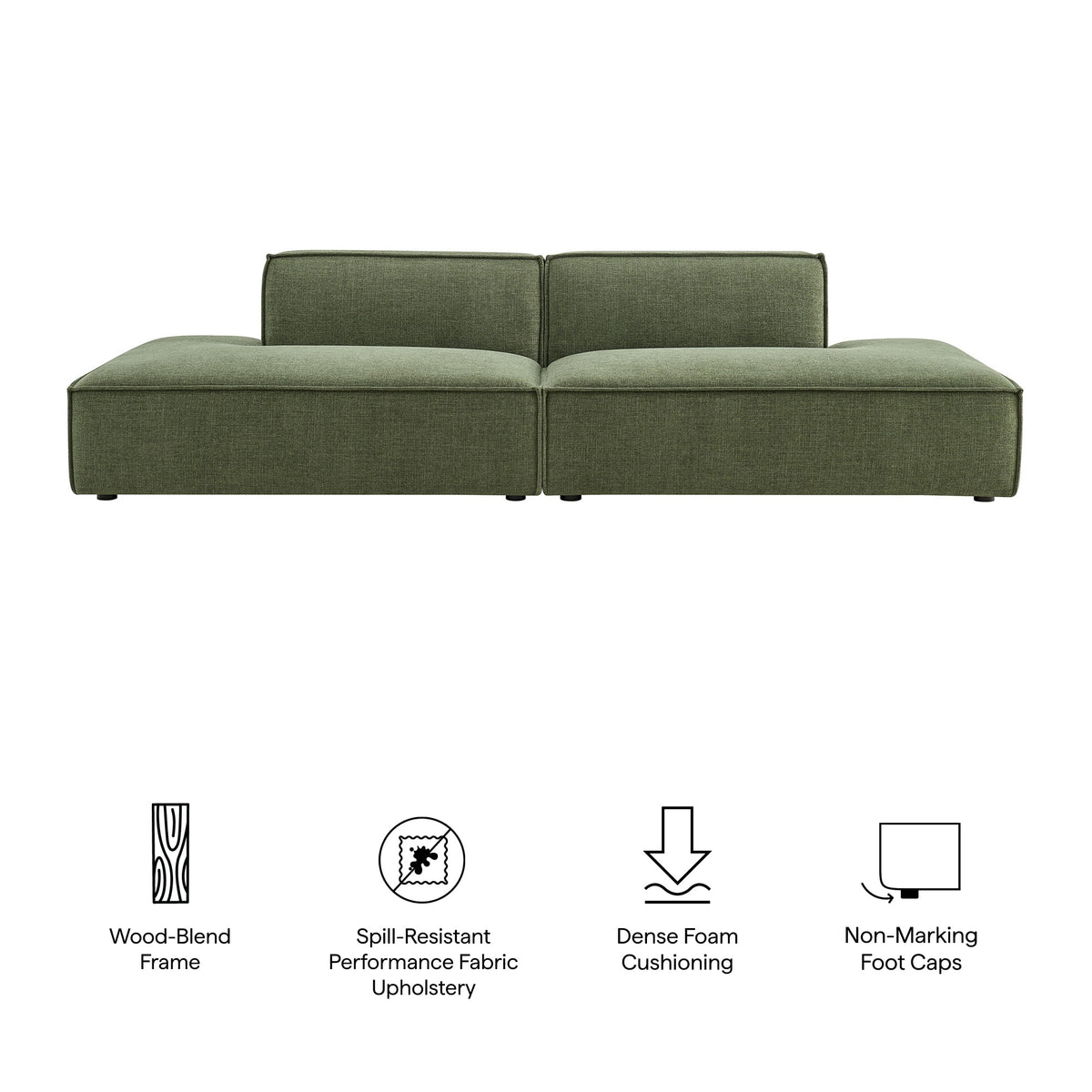Restore 2-Piece Performance Fabric Upholstered Modular Loveseat - view 32