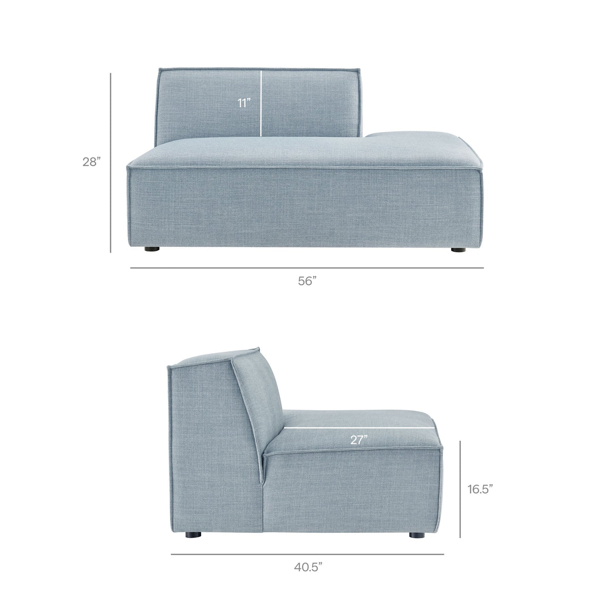 Restore 2-Piece Performance Fabric Upholstered Modular Loveseat - view 48