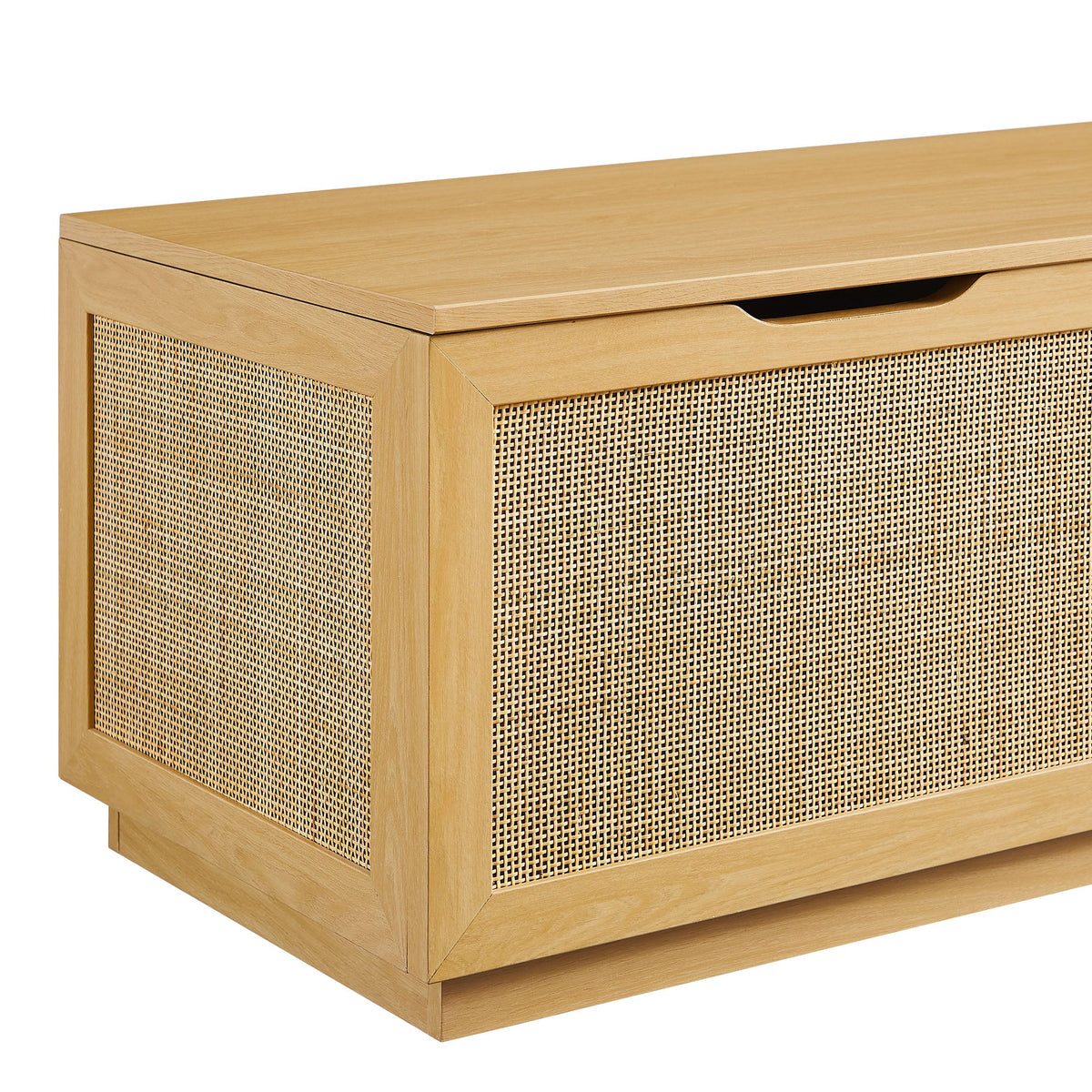 Soma Rattan Storage Bench, Oak - view 5