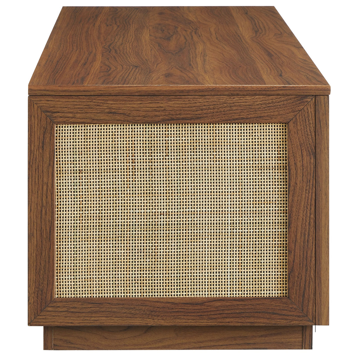 Soma Rattan Storage Bench, Walnut - view 2