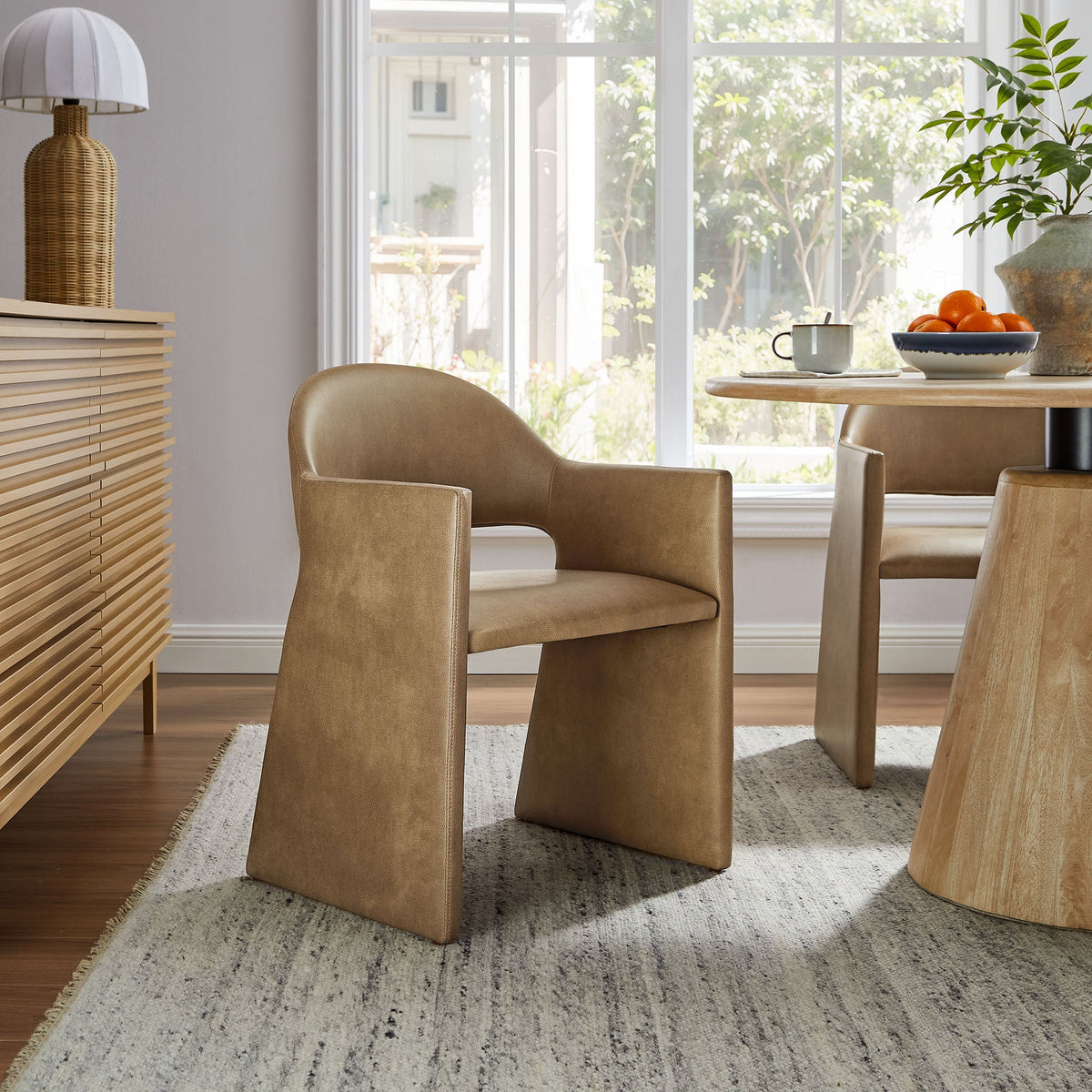 Talia Vegan Leather Dining Armchair - view 13