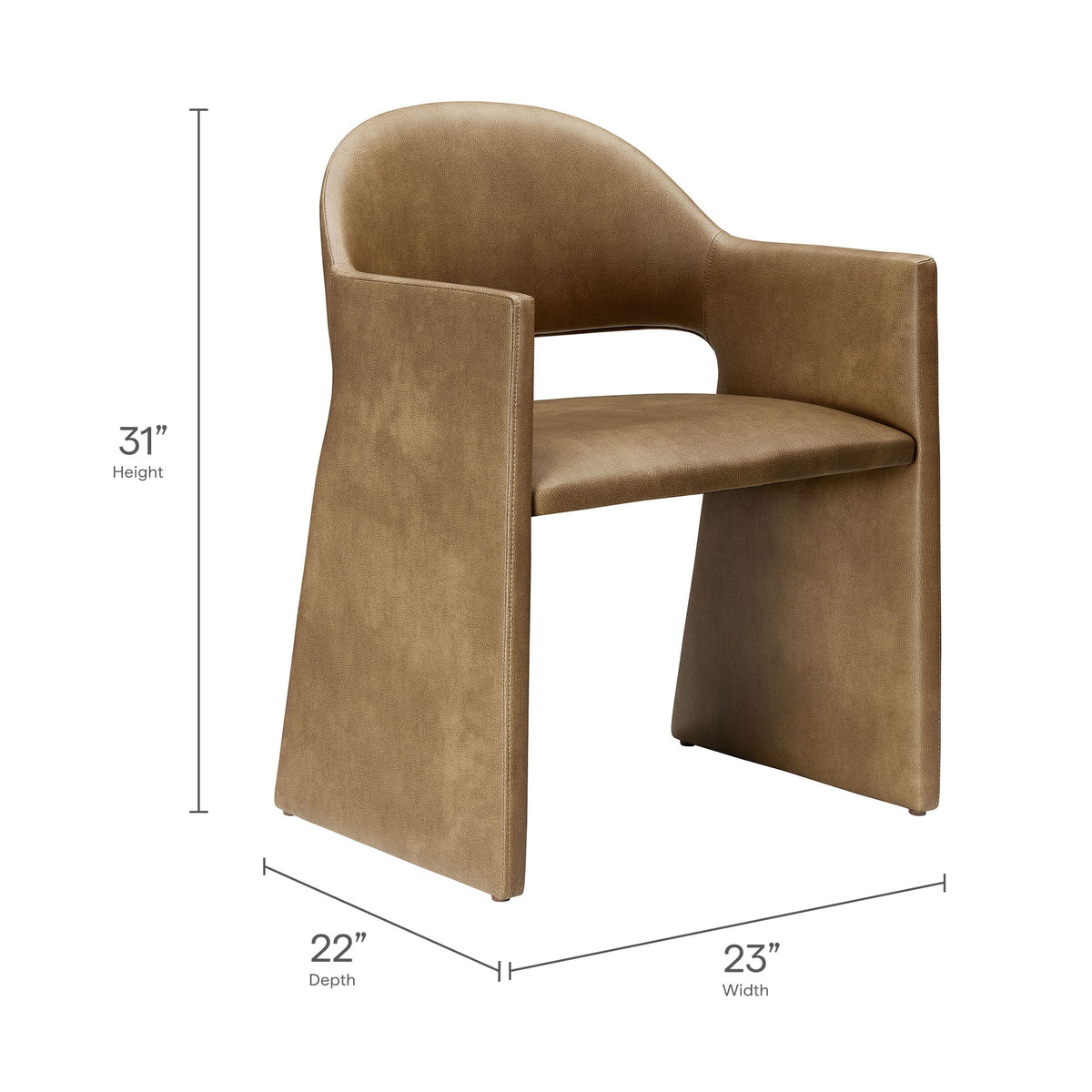 Talia Vegan Leather Dining Armchair - view 17