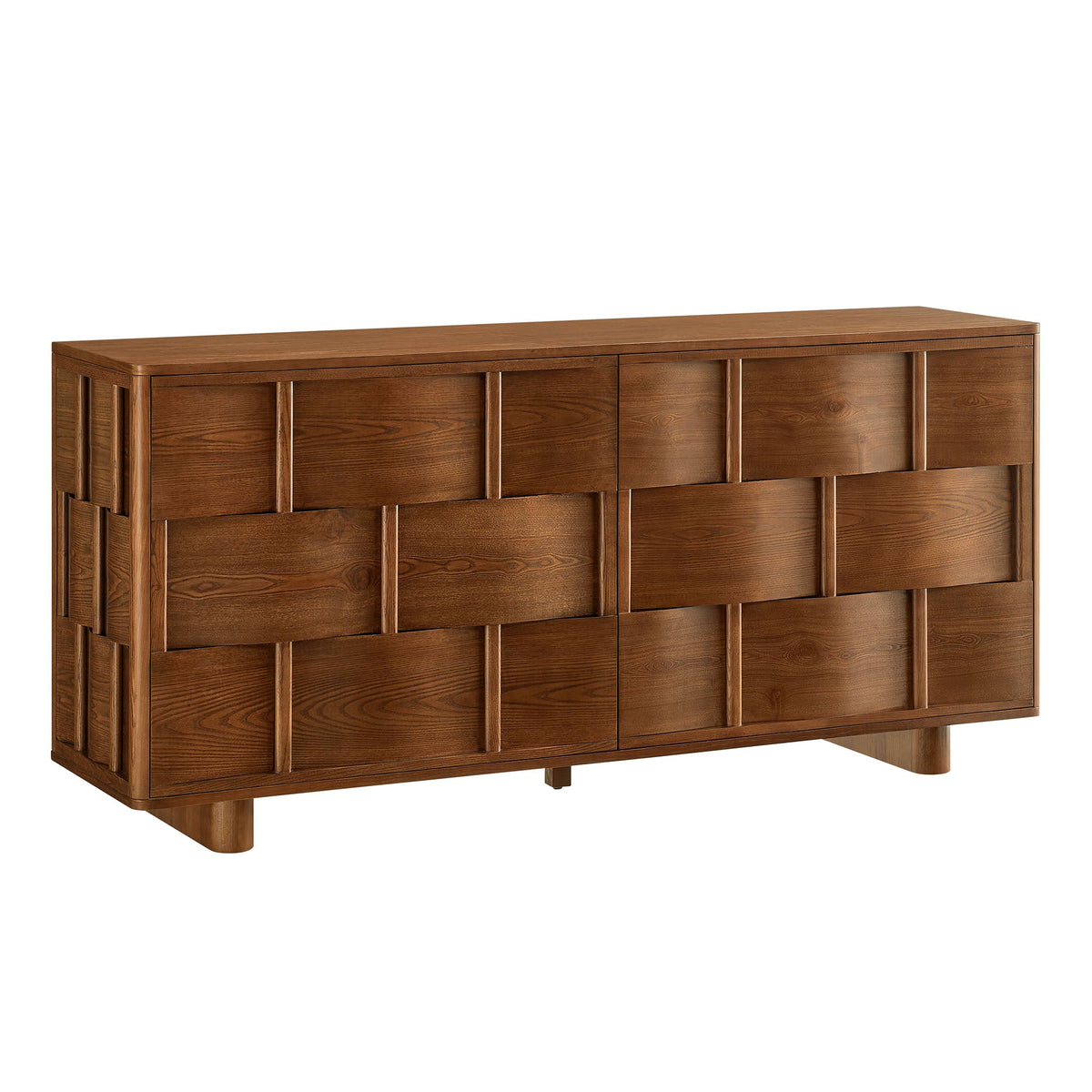 Foundry 71" Woven Design Buffet Storage Cabinet