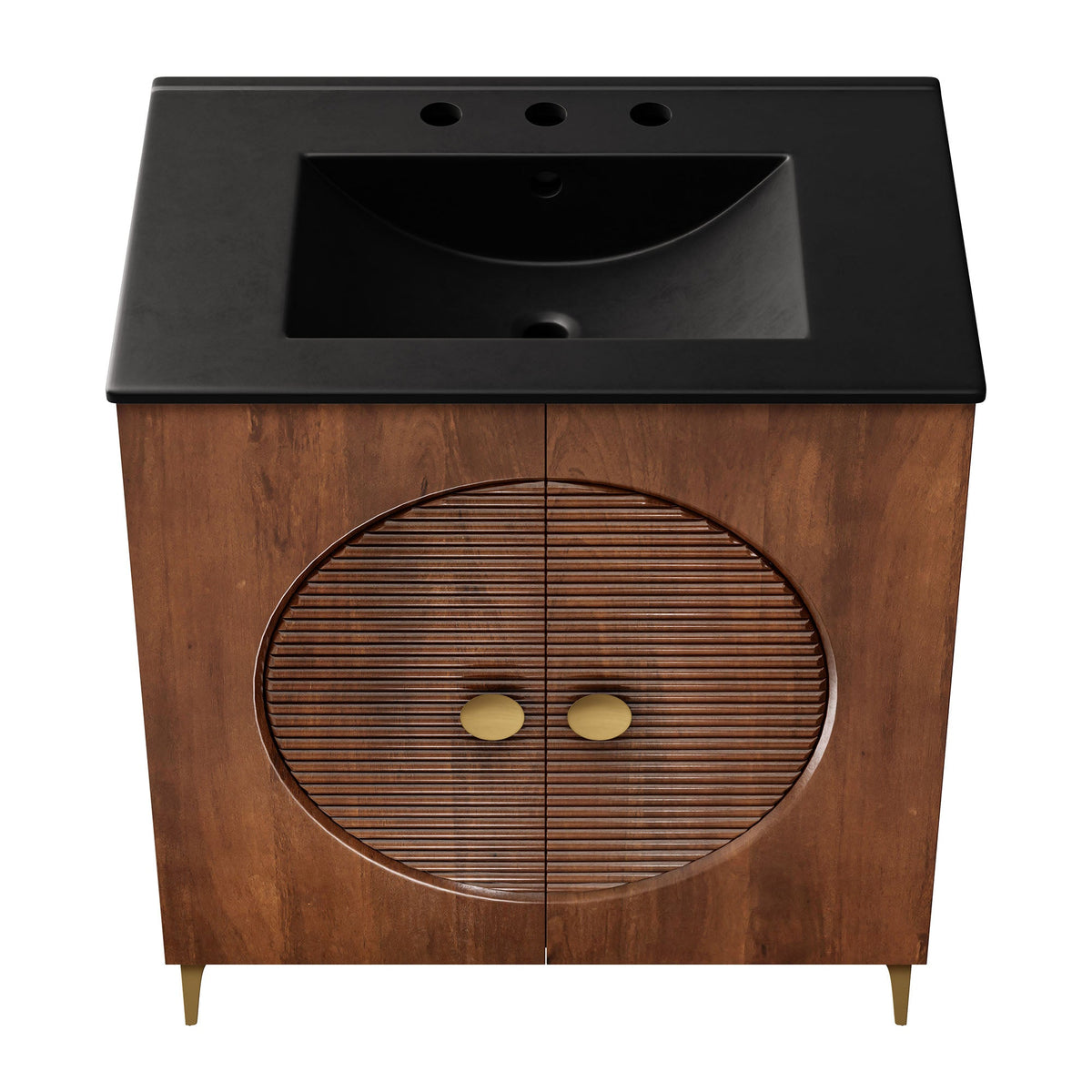Vernon 30" Fluted Wood Vanity Cabinet With Sink - view 10