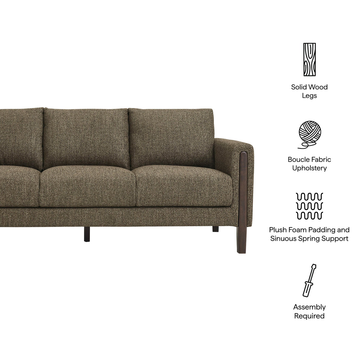 Hawken Boucle Fabric Sofa - view 23